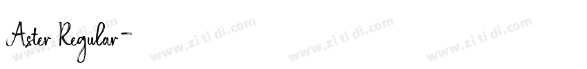 Aster Regular字体转换